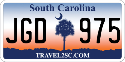 SC license plate JGD975