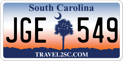 SC license plate JGE549