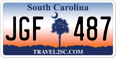 SC license plate JGF487