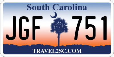 SC license plate JGF751