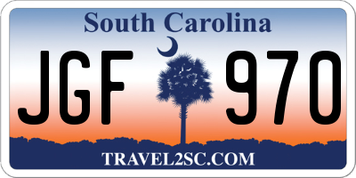 SC license plate JGF970