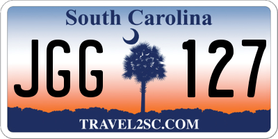SC license plate JGG127
