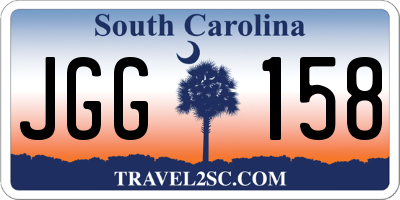 SC license plate JGG158