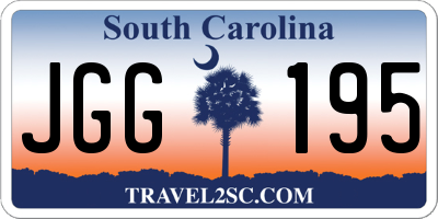 SC license plate JGG195