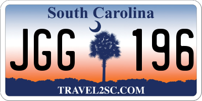 SC license plate JGG196