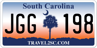 SC license plate JGG198