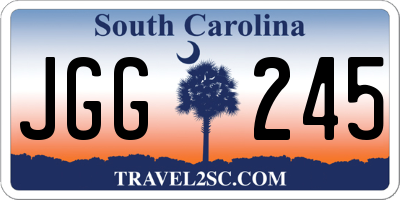 SC license plate JGG245