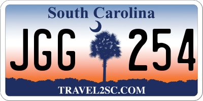 SC license plate JGG254