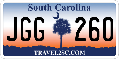 SC license plate JGG260