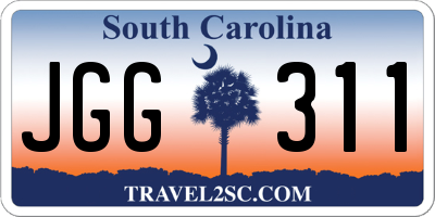 SC license plate JGG311