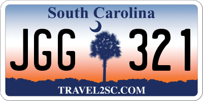 SC license plate JGG321