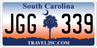 SC license plate JGG339