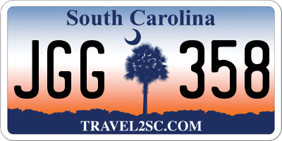 SC license plate JGG358