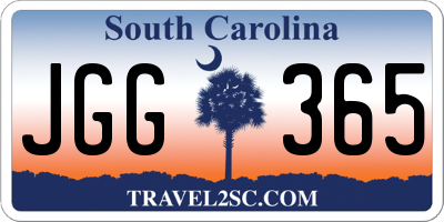 SC license plate JGG365