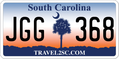 SC license plate JGG368
