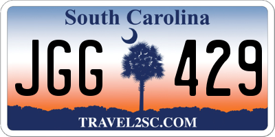 SC license plate JGG429