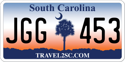 SC license plate JGG453