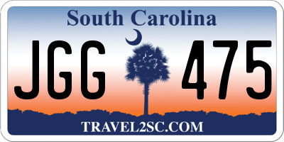 SC license plate JGG475
