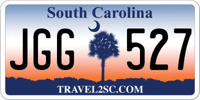 SC license plate JGG527