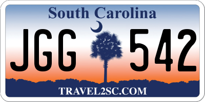 SC license plate JGG542