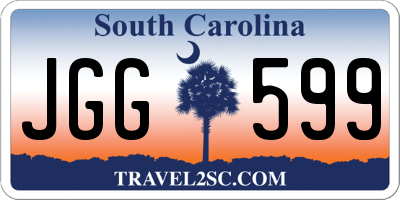SC license plate JGG599