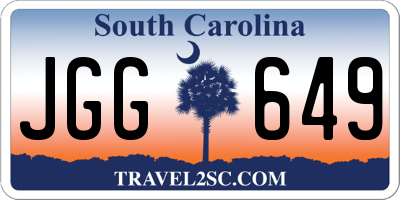 SC license plate JGG649