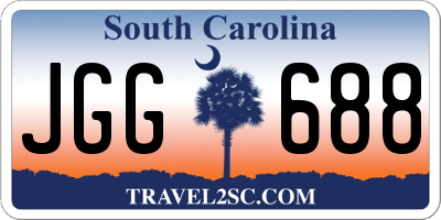 SC license plate JGG688