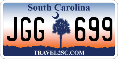SC license plate JGG699