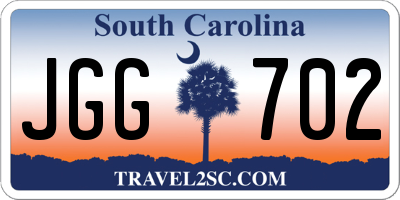 SC license plate JGG702