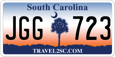 SC license plate JGG723