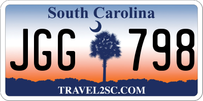 SC license plate JGG798