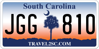 SC license plate JGG810