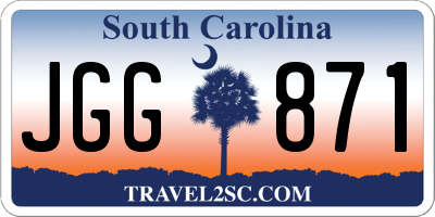 SC license plate JGG871