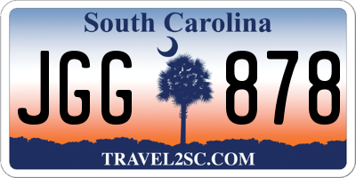 SC license plate JGG878