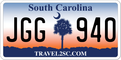 SC license plate JGG940