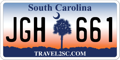 SC license plate JGH661