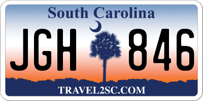 SC license plate JGH846