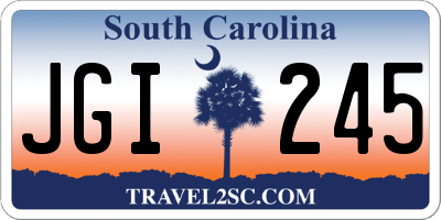 SC license plate JGI245