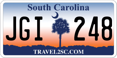 SC license plate JGI248