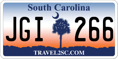 SC license plate JGI266