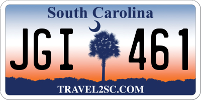 SC license plate JGI461