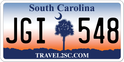 SC license plate JGI548