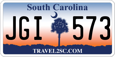 SC license plate JGI573