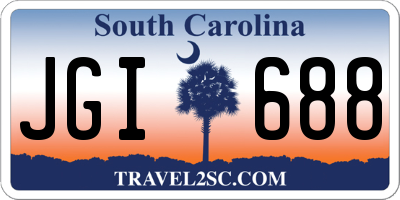SC license plate JGI688