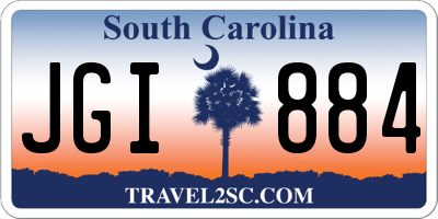 SC license plate JGI884