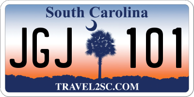 SC license plate JGJ101