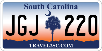 SC license plate JGJ220