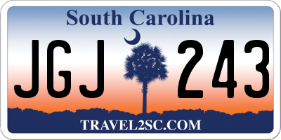 SC license plate JGJ243