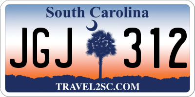 SC license plate JGJ312