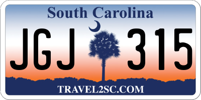 SC license plate JGJ315